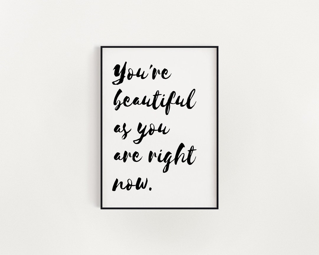 Je bent mooi zoals je nu bent-lichaamspositief zelfliefde - Etsy Nederland