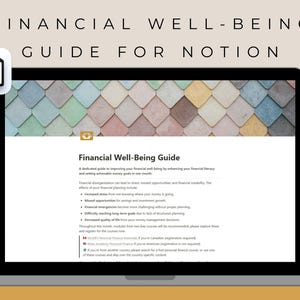 Financial Well-Being Guide for Notion, Financial Planner Template, Financial Inventory and Budgeting, Digital Planner for Notion