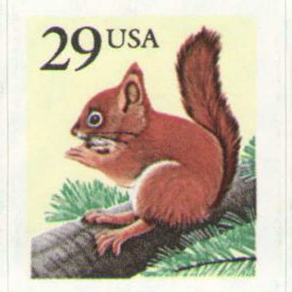 10 Unused 1993 Red Squirrel - Vintage Postage Stamps Number 2489