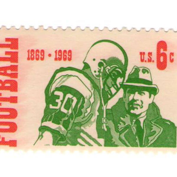 10 Unused 1969 Football - Vintage Postage Stamps Number 1382