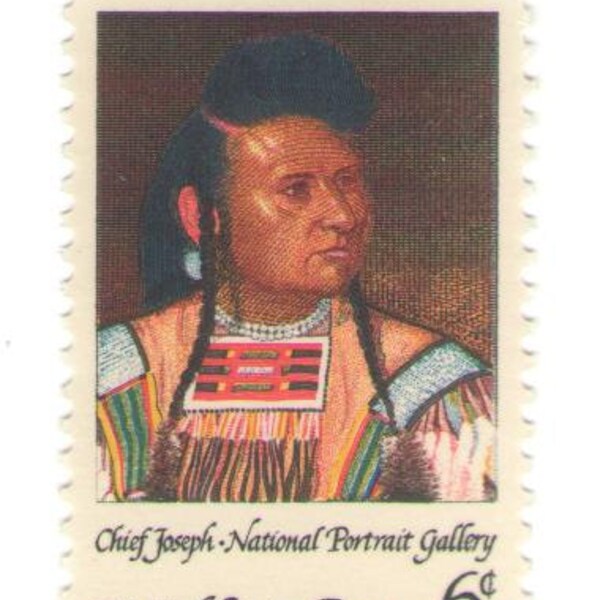10 Unused 1968 Nez Perce Chief Joseph - Vintage Postage Stamps Number 1364
