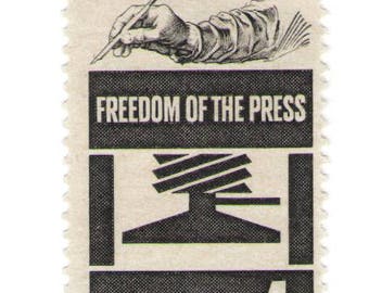 10 Unused 1958 Freedom of the Press - Vintage Postage Stamps Number 1119