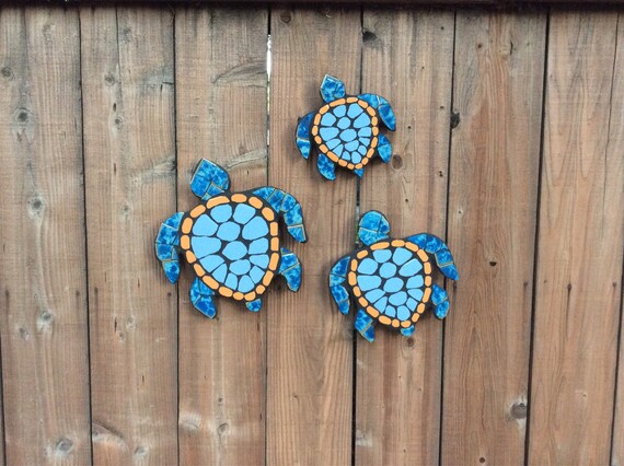 Sea turtles turtles garden decor garden statues tile | Etsy Sea turtles turtles garden decor garden statues tile Etsy