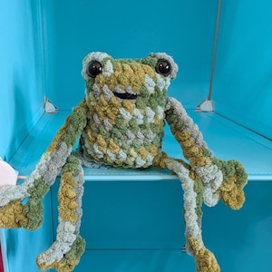 Leggy Frog, No Sew, Crochet Pattern