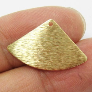 Arched Leaf Earring Charms, Brass Charm For Jewelry Making, Geometric Earring Findings, 25x15.5mm - R766
