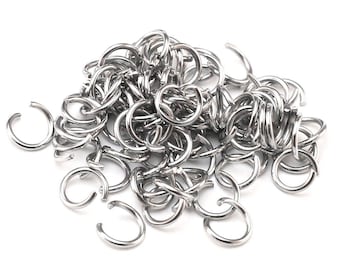 Open Jump Rings, Round Circle Rings, 304 Stainless Steel Jump Ring, DIY Jewelry Making, 4mm 5mm 6mm 7mm 8mm -S032