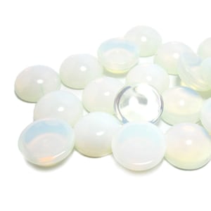 10pcs Opal Cabochon, Semitransparent Round flat back, Natural stone Cabochon, Jewelry making, 8mm 10mm 12mm