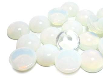 10pcs Opal Cabochon, Semitransparent Round flat back, Natural stone Cabochon, Jewelry making, 8mm 10mm 12mm