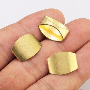 Messing Spacer Perlen, Ovale Messing Röhren, geometrische Schieber, 17x12.6x6mm, Messing Zubehör, DIY Schmuckzubehör - R1937
