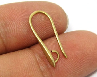 Brass Earring Hooks, Earring Wires, 20mm, Raw Brass Findings, Earring Supplies, Jewelry Making - R237