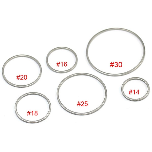 Stainless Steel Circle Charms, Round Earring Connector, 10mm 12mm 14mm 16mm 18mm 20mm 25mm 30mm 35mm, Jewelry Making - S005