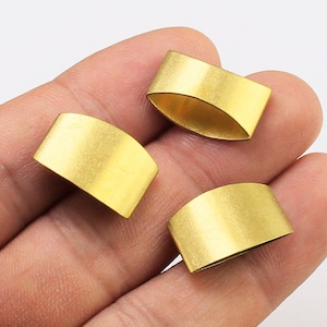 Messing Spacer Perlen, Roh Messing Oval Tubes, geometrische Schieber, 19x12.8x6.8mm, Messing Zubehör, DIY Schmuckzubehör - R1938