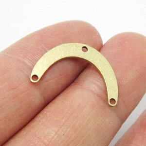 Arched Brass Connector, Brass Moon Charm For Jewelry Making, Earring Findings, 20x13x0.8mm, Laser Cut - R1258
