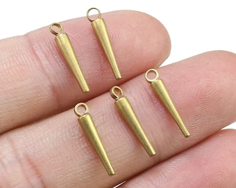 Spike oorbelbedels, messing kegelbedel, armbandbedels, oorbelaccessoires, 14 x 2,8 mm, messing bevindingen, sieraden maken - R2096
