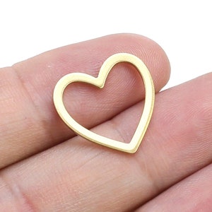 Heart Earring Charms, Link Chain Connector, Circle Frame Heart, Necklace Pendant, Earring Findings, 17x16.6mm, Jewelry Making - R2827