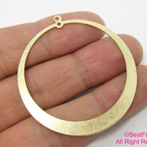 Round Circle Earring Charms, Round Necklace Pendant, DIT Jewelry Making, Earring Findings, 48x45mm - R610
