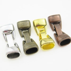 5pcs Licorice clip clasp 10x6mm smooth face Licorice leather clasp LC23