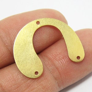 Earring Connector, U shaped Brass Charms, Jewelry Making Charms, Earring Findings, 24x20mm - R426