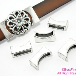 10pcs 10mm leather bar spacers 10x2mm Square brackets leather sliders FF77