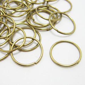 Brass Jump rings, Brass connector, 12x0.8mm, Round jump rings, Open jump ring, Jewelry Making Supplies - R296