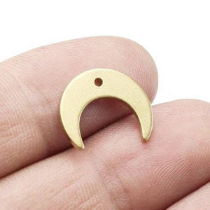 Crescent Moon Charms, Moon Charm For Jewelry Making, Earring Findings, 16x13.5mm, Jewelry Supplies -R630
