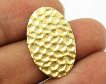 10pcs Brass pendant 40mm Hammered circle brass charms with loop R382