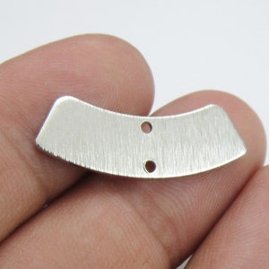 Arched Earring Connector, Textured Brass Charms, Earring Accessories, 28.5x10mm, Silver tone, Jewelry making - RP073