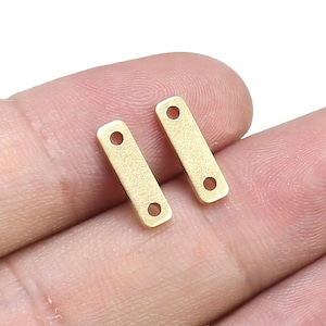 Rectangle Earring Charms, Link Chain Connector, 12x3.6x1mm, Earring Findings, Brass Charms For Jewelry Making - R2289