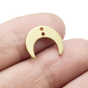 Crescent Moon Connector, Moon Charm For Jewelry Making, Earring Findings, 16x13.5mm, Jewelry Making - R2844