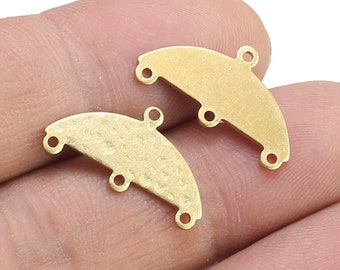 Half Round Earring Charms, Hammered Semi Circle Brass Charm, 21.5x11.6x0.8mm, Earring Findings, Jewelry Making - R2122 R2123