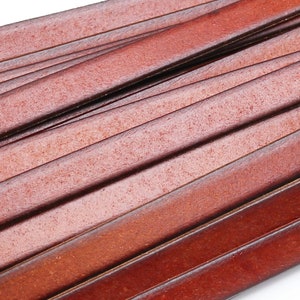3meters Distressed leather strips, 10mm, Ancient brown, 10x1.5mm, Flat Leather Cords, Bracelet Making