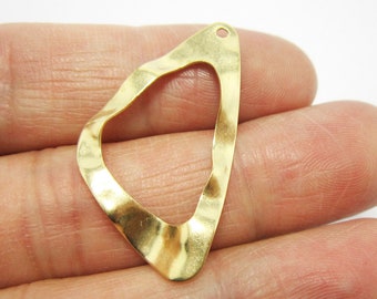 Brass pendant 33x18.5mm Triangle Raw brass earrings charms findings R781