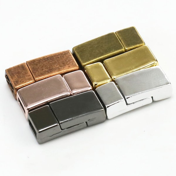 5pcs Magnetic clasp, 5mm Leather clasps, 5x2mm, Bracelet clasp, Leather bracelet making - FC31