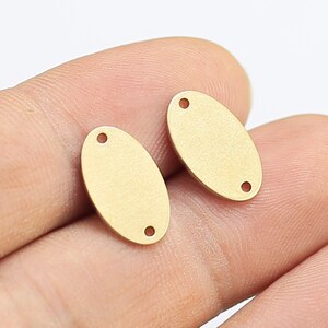 Brass Oval Charms, Link Chain Connector, 15x9x0.85mm, Earring Findings, Brass Charms For Jewelry Making - R1338