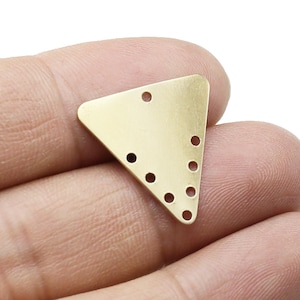 Connettore a triangolo arcuato, ciondolo in ottone per la creazione di gioielli, 21 mm, elementi per orecchini geometrici - R2901