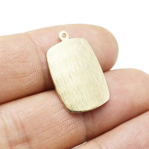 Textured Oval Pendant, Arched Rectangle Charms, Brass Charm For Jewelry Making, Stamping Tags, Earring Findings, 24x15mm -R2882