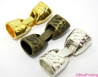 5sets Hammered Leather Clasp, Licorice clip clasp, 10x6mm, bracelet making, Leather connector, Jewelry Supplies -LC22