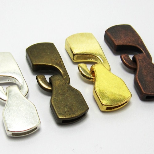 3Sets Antique Copper Buckle Clasp Hook for 10x2mm Flat Leather Cord Jewelry DIY 3Sets Antique Copper Buckle Clasp Hook for 10x2mm Flat Leather Cord Jewelry DIY