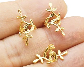 10pcs Olive Branch Ear Cuff, Leaves Earring Cuff, No Piercing Required, Dainty Conch Earring, Gift for Women, Jewelry Supplies -GH308