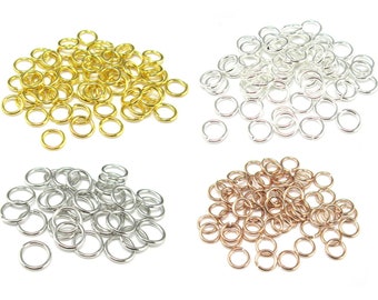 Open jump ring, Brass jump rings, 5x0.7mm, Gold tone, Silver, Rose gold, Link Chain Connector, Jewelry making - RP033 RP034 RP035 RP036