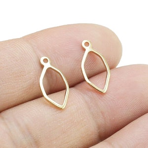Teardrop Earring Charm, Drop Charm For Jewelry Making, Earrings Findings, Bracelet Ornament, Jewelry Supplies, 16x8mm - RP234