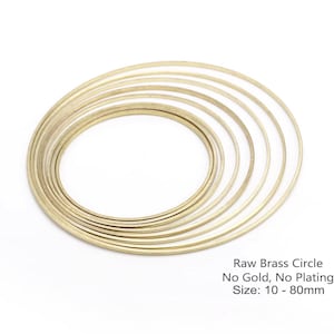 Metal Circle Rings, Round Circle Connector, Earring Findings, Jewelry Supply, 20mm 30mm 35mm 40mm 45mm 50mm 55mm 60mm 65mm 70mm 80mm -R570