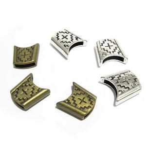 10pcs 10x2mm Leather Sliders, 10mm Leather Findings, Bracelet Making, 11x2.5mm Hole, Jewelry Supplies -FF36