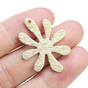 Flower Earring Charms, Brass Floral Charm, Earring Findings, 20x16mm, 32.6x26mm, Necklace Pendant, Jewelry Making - R1440 R1441 R2394