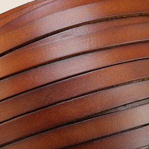 10mm Leather Cord, Distressed Leather Cord, 10x2mm, Ancient Brown, Genuine Leather Strips, Bracelet Making - DLC102
