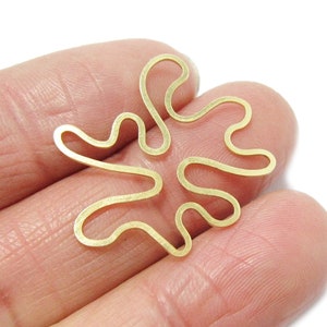 Irregular Brass Charms, Coral Earring Charms, Brass Earrings, 27.5x26.5x0.6mm, Brass Findings, DIY Epoxy Resin, Jewelry Making - R1168