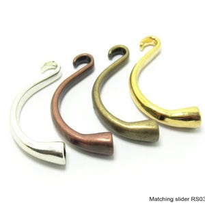 3sets Half Cuff Clasp, 5mm Round Leather Clasp, Open Hook Clasp, Bracelet Connector, Leather Bracelet Making, Jewelry Supplies -RH01
