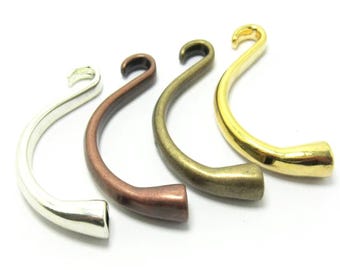 3sets Half Cuff Clasp, 5mm Round Leather Clasp, Open Hook Clasp, Bracelet Connector, Leather Bracelet Making, Jewelry Supplies -RH01