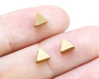 Triangle Slider Beads, Solid Brass Spacers, Brass Seeding Beads, Bracelet Beading, Jewelry Making, 5.6x3mm 7.8x6.7mm - R374 R2633