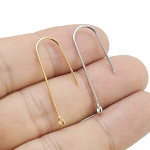 Ganci Per Orecchini Francesi In Ottone Placcato Oro 18K - 40 Pezzi Con Anelli - Foto 6